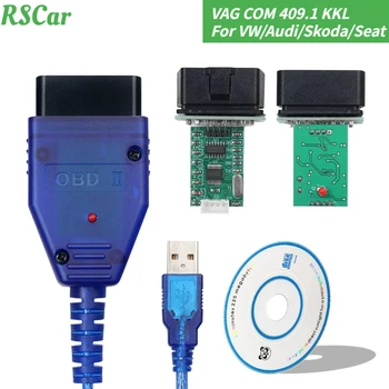 VAG409. 1 USB Audi için Volkswagen için Algılama Kablosu VAG409 KKL UBS Ch340t Çip Teşhis Arabirim Kablosu Çok marka Arabalar için