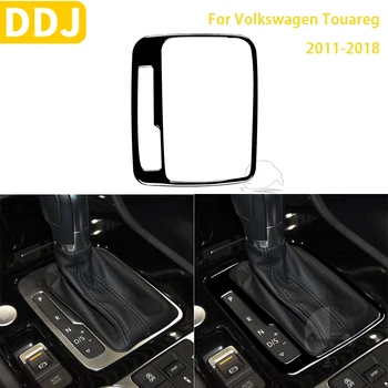 Volkswagen Touareg 2011-2018 için Araba Aksesuarları Piyano Siyah Plastik İç Dişli Paneli Çerçeve Trim Sticker