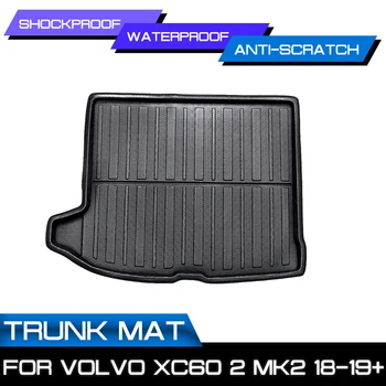 Volvo için XC60 2 MK2 2018 2019 + Arka Gövde Boot Mat zemin halısı Boot Kargo Astarı Bagaj Tepsisi Çamur Koruyucu Su Geçirmez