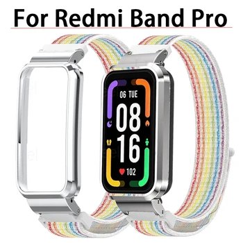 Watchband Redmi Band Pro akıllı saat Aksesuarları Nefes Bilezikler redmi band pro 2in1 Naylon Kayış + Koruma Kılıfı