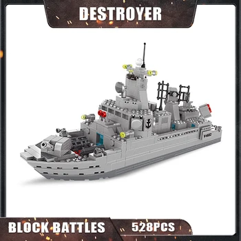 WG4660 528Pcs-Bricks Savaş Gemisi Serisi Askeri Gemiler / ABS Plastik Modeli Yapı Taşları Kiti / Hediye Oyuncaklar Boys İçin / gençler