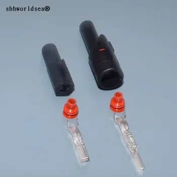 worldgolden 1 pin dairesel siyah su geçirmez erkek dişi elektrikli otomatik kablo konektörü FW-C-1M-B FW-C-1F-B