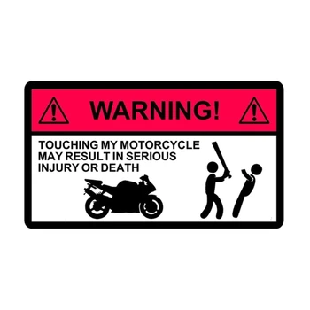 Yansıtıcı Araba Styling Sticker Motosiklet Araba Çıkartması Uyarı Etiketine Dokunmayın