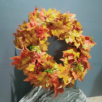 Yapay Bitki Çiçek Sahte Çelenk çam Kozalakları Dekorasyon Ev Dekor Duvar Asılı Parti Şükran Günü Noel Kapı Dekor