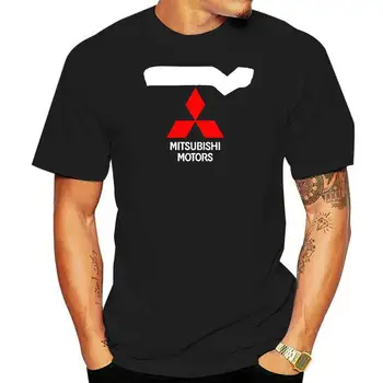 Yaz Erkek Kısa kollu Mitsubishi araba logosu günlük t-Shirt yüksek kaliteli Colorblock Pamuklu erkek tişört + şort