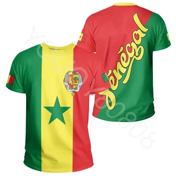 Yaz Yeni Afrika Bölgesi T - Shirt Baskılı Rahat Sokak Stili Senegalli T-Shirt erkek ve kadın Tişörtü Giyim