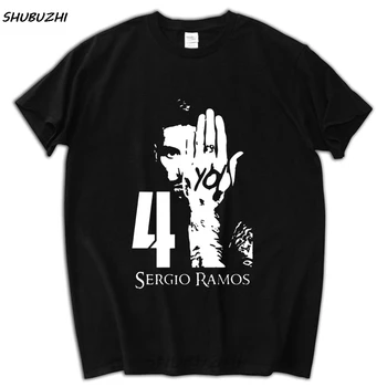 Yaz Yeni erkek 3d Baskı shubuzhi pamuklu tişört Sergio Ramos Baskılı T shirt Erkek Artı Boyutu Tee Gömlek