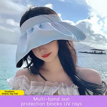 Yazlık şapkalar Kadın güneş şapkası Vizör Güneş Koruyucu Disket Kapaklar Kadın Açık Spor Rahat Başsız Balıkçı Plaj Seyahat İçin