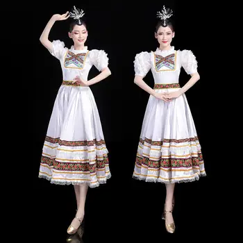 Yeni Beyaz Rus Halk Dans Kostümleri, avrupa Mahkemesi Prenses Hizmetçi Elbise Film Ve Televizyon Performans Etek