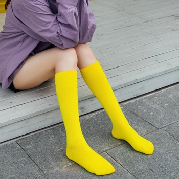 Yeni Japon Düz Renk Buzağı Çorap Şeker Renk Kore Öğrenci Uzun Tüp kadın Çorap Orta Tüp Bayanlar Çorap