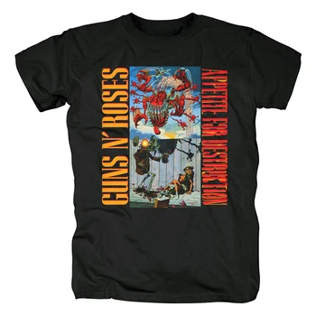 Yeni Moda Guns N Roses T Shirt Hard Rock Grubu Erkekler ve Kadınlar Pamuk Tees Tops