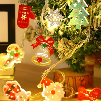 Yeni noel led lamba dize Noel Baba Geyik Kardan adam Noel süs dize ışık noel süslemeleri ev için yılbaşı dekoru