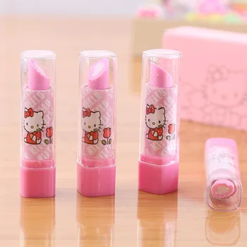 Yeni Sanrio Hello Kitty Ruj Silgi Taşınabilir Kauçuk Silgi Sevimli Silgi Kız Çocuklar Okul Ofis Malzemeleri Hediye Kırtasiye