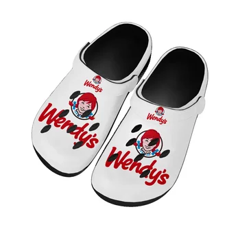 Yeni Wendys Fast Food Restoran Logosu Ev Takunya Özel su ayakkabısı Mens Womens Genç Ayakkabı Bahçe Takunya Özel Delik Terlik