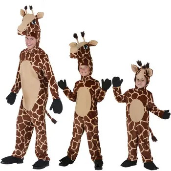 Ye's Komik cosplay Cadılar Bayramı kostümleri sika geyik sahne kostümleri hayvanlar yetişkinler toddlers çocuk zürafalar ebeveyn-çocuk kostümleri