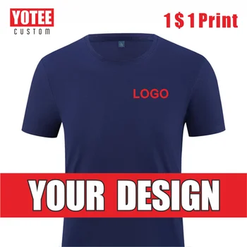 YOTEE yazlık t-Shirt Logo Özel Baskılı İşlemeli Pamuklu Gömlek Casual Spor Açık Kişisel Grup Özel 2023 Yeni
