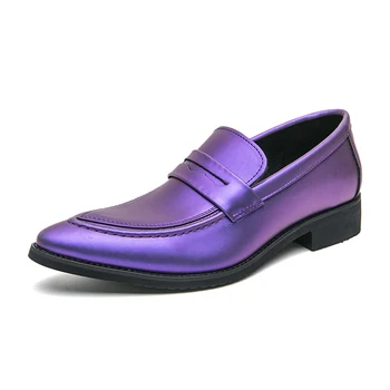 Yüksek Kaliteli Büyük Boy erkek mokasen ayakkabıları deri Ayakkabı Kauçuk Taban Konfor Flats Erkek Ayakkabı Moda Ofis Düğün Kaymaz Ayakkabı