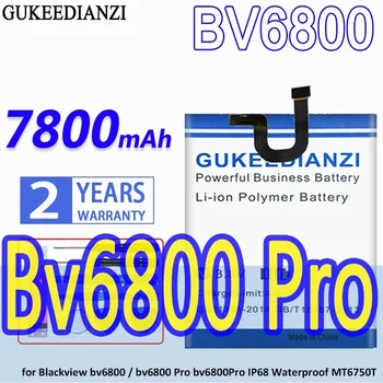 Yüksek Kapasiteli GUKEEDIANZI Pil 7800mAh Blackview BV6800 Pro IP68 Su Geçirmez MT6750T