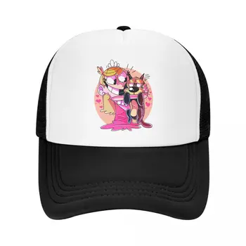 Yüksek Sesle Evler kamyon şoförü şapkaları Lola Ve Kedi Örgü Net beyzbol şapkası Snapback Şık Kpop ayarlanabilir Doruğa Şapka Erkekler Kadınlar İçin