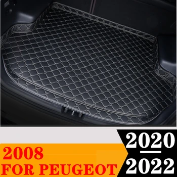 Yüksek Yan Araba Gövde Mat İçin Peugeot 2008 Yıl 2022 2021 2020 Kuyruk Boot Tepsi bagaj Pedi Arka Kargo Astarı Halı koruyucu kapak