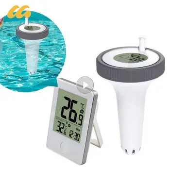 Yüzen Havuz termometresi Yüzme Havuzu Su Kaplıcaları Akvaryumlar Pet Banyo Kaplıcaları Doğru LCD dijital ekran Kablosuz Kapalı Açık
