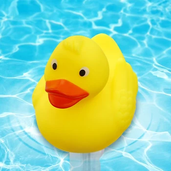 Yüzme Havuzu Küçük Sarı Ördek Su Sıcaklığı Termometre Hızlı Doğru Sonuç Karikatür Hayvan Tarzı Yüzen Termometre