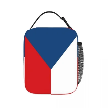 Çek Bayrağı Yalıtımlı Öğle Yemeği Çantaları Su Geçirmez Piknik Çantaları Termal Soğutucu yemek kabı yemek taşıma çantası Kadın İş için Çocuk Okul