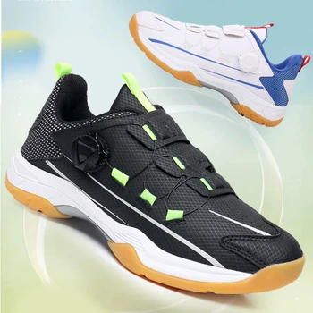 Çiftler Profesyonel Badminton spor ayakkabılar kaymaz Unisex Masa Tenisi Eğitim Sneakers Siyah Tenis Voleybol Eğitmenler HQ-12