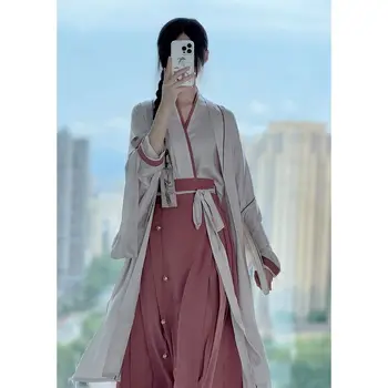 Çin Geleneksel Han Tarzı Elbise Takım Elbise Şarkı Tarzı Giyim Geliştirme Günlük Etek Takım Elbise Giyim Kadınlar için Cosplay Elbise