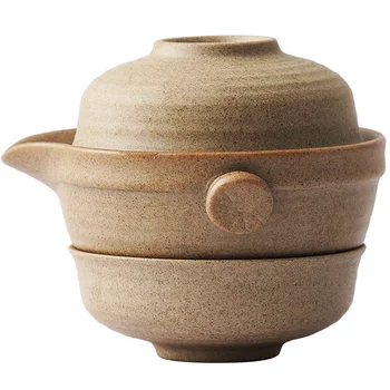 Çin Kung Fu çay seti 1 çaydanlık 2 çay fincanları Seyahat yeşil çay Pot ve Fincan Seti Teeware Teware Bardak ve Kupalar seramik demlik Gaiwan Bar
