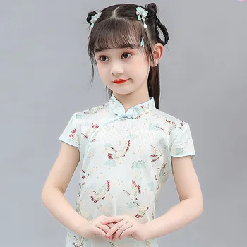 Çocuk Kız Giyim Çin Hanfu Tang takım kıyafet Cheongsam Bebek Çocuklar İçin