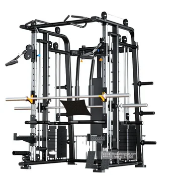 Çok fonksiyonlu Smith Makinesi Gücü Kapsamlı Eğitmen Ev Egzersiz Egzersiz Fitness Spor Ekipmanları Seti Squat Raf Güç Rafı