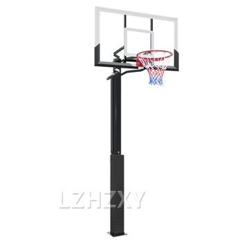 Çıkarılabilir Inground basketbol potaları Ayarlanabilir 2.45-3.05 M İrtifa Açık Yetişkin Çocuklar Metal Backboard Çerçeve Çekim Rafı