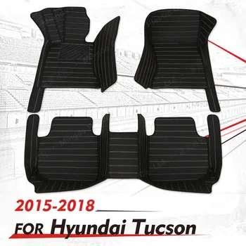 Özel Araba paspaslar Hyundai Tucson 2015 2016 2017 2018 için otomatik ayak Pedleri otomobil halı kapak