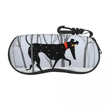 Özel Kış Hound Gözlük Durumda Şık Greyhound Whippet Sighthound Köpek Kabuk Gözlük Durumda Güneş Gözlüğü Kutusu