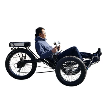 Ücretsiz Kapı Nakliye 3 Tekerlekli Yetişkin Açık Spor Katlanabilir Yağ Lastik Yaslanmış Trike Elektrikli Pedal Yardımcı Drift Üç Tekerlekli Bisiklet