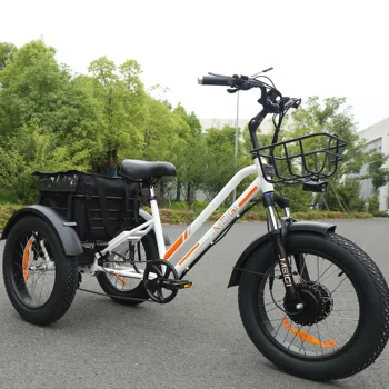 Ücretsiz kargo ABD Depo Ucuz 750 w BAFANG elektrikli üç tekerlekli bisikletler 3 tekerlekli elektrikli kargo bisikleti elektrikli kargo üç tekerlekli bisiklet pedalı ile