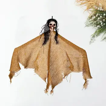 Ürkütücü Asılı Dekorasyon Ürkütücü Cadılar Bayramı Dekor Gerçekçi Asılı Hayaletler Parti Sahne amp Grim Reaper Kafatasları Açık Veranda için