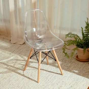 Ürün özelleştirilebilir.Şeffaf sandalye akrilik arkalığı tabure plastik kristal yemek sandalyesi online ünlü fotoğraf