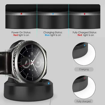 Şarj cihazı Samsung Dişli S3 Taşınabilir Kablosuz şarj standı Manyetik Cradle Klasik Sınır akıllı saat Şarj Cihazı