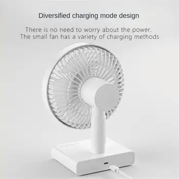 Şarj edilebilir Salınımlı masa fanı 4 Hız Ayarları 5000mAh Mini Masa Soğutma Fanı Ayarlanabilir Kafa Ev Ofis Kişisel Fan