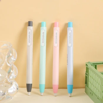 Şeker Renk Kalem Şekli Geri Çekilebilir Kalem Silgi Otomatik Kauçuk Silgi Düzeltme Malzemeleri Okul için Sevimli Kırtasiye Ofis