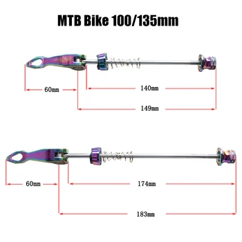Şiş Hızlı Bırakma Şiş MTB Yol Tekerlek Hızlı Bırakma Şiş 9mm QR Alüminyum Alaşımlı Bisiklet Parçaları Bisiklet Aksesuarları